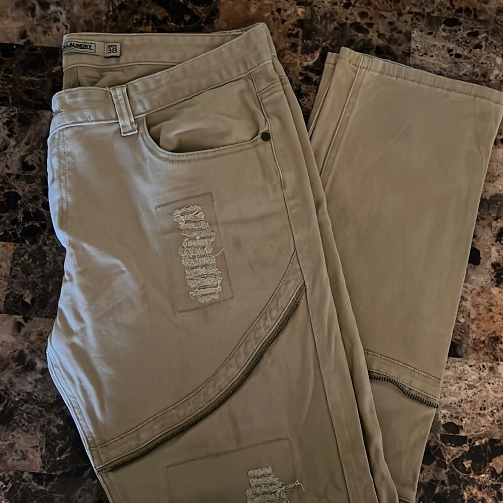 Brooklyn Laundry Mens Tan Jeans 38x30